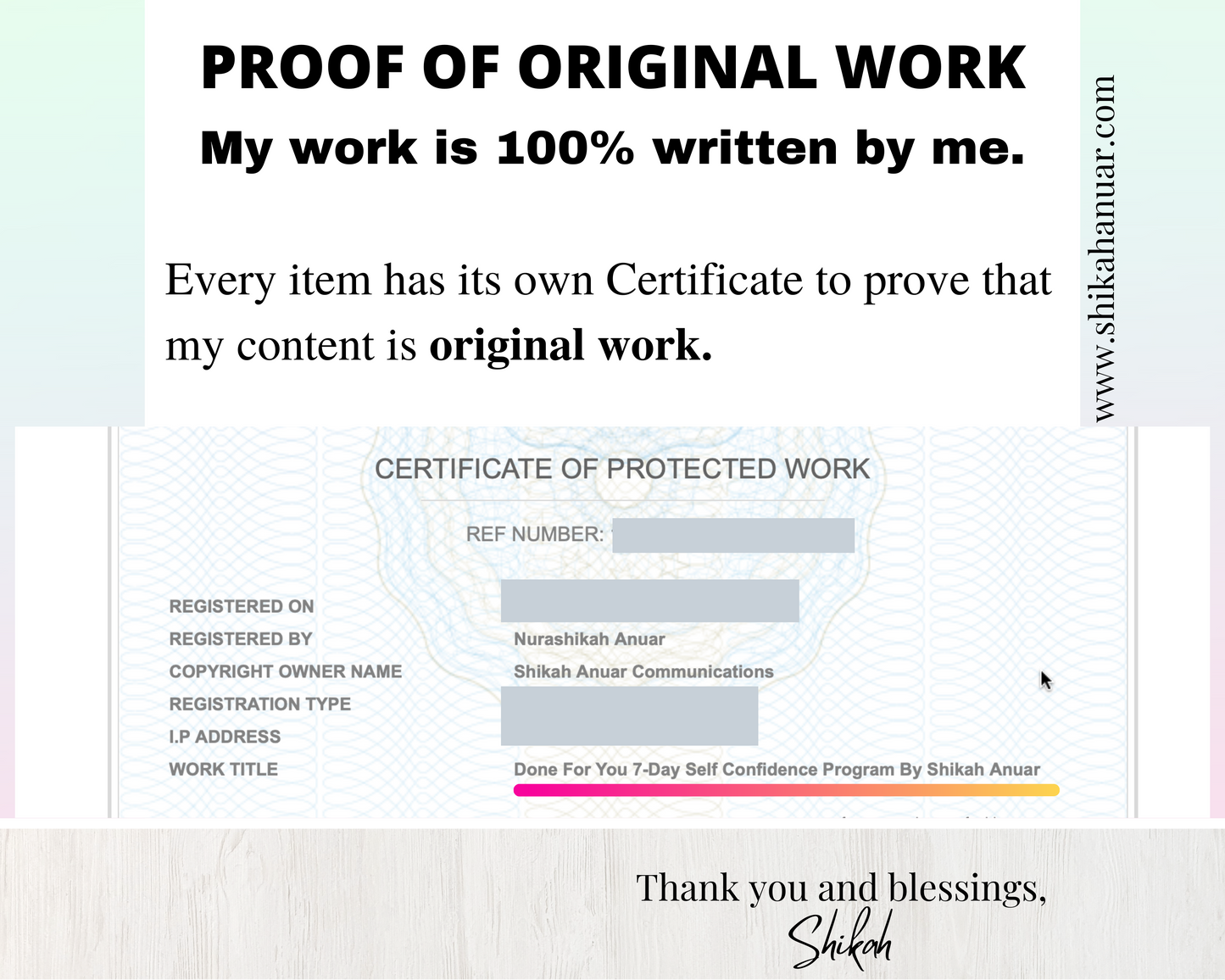 Done for you 7-Day Self Confidence Program (high-converting sales page, email funnel, opt-in freebie and fully designed workbook included)