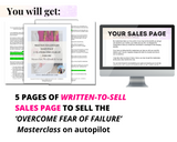 High-converting sales page for 'Overcome Fear of Failure' Masterclass
