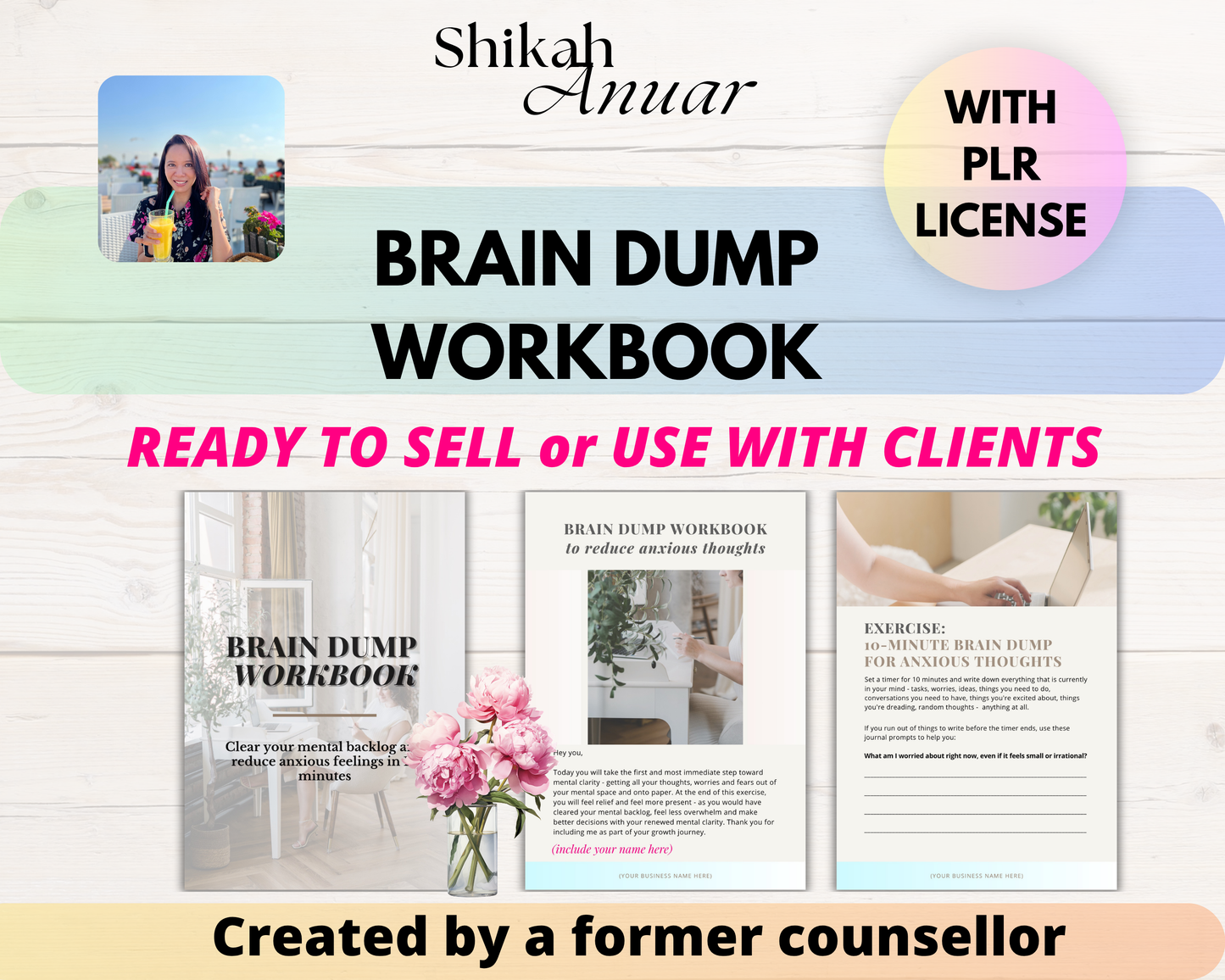 Done-for-you Brain Dump Template and Workbook (with PLR license - ready to sell or use with clients)
