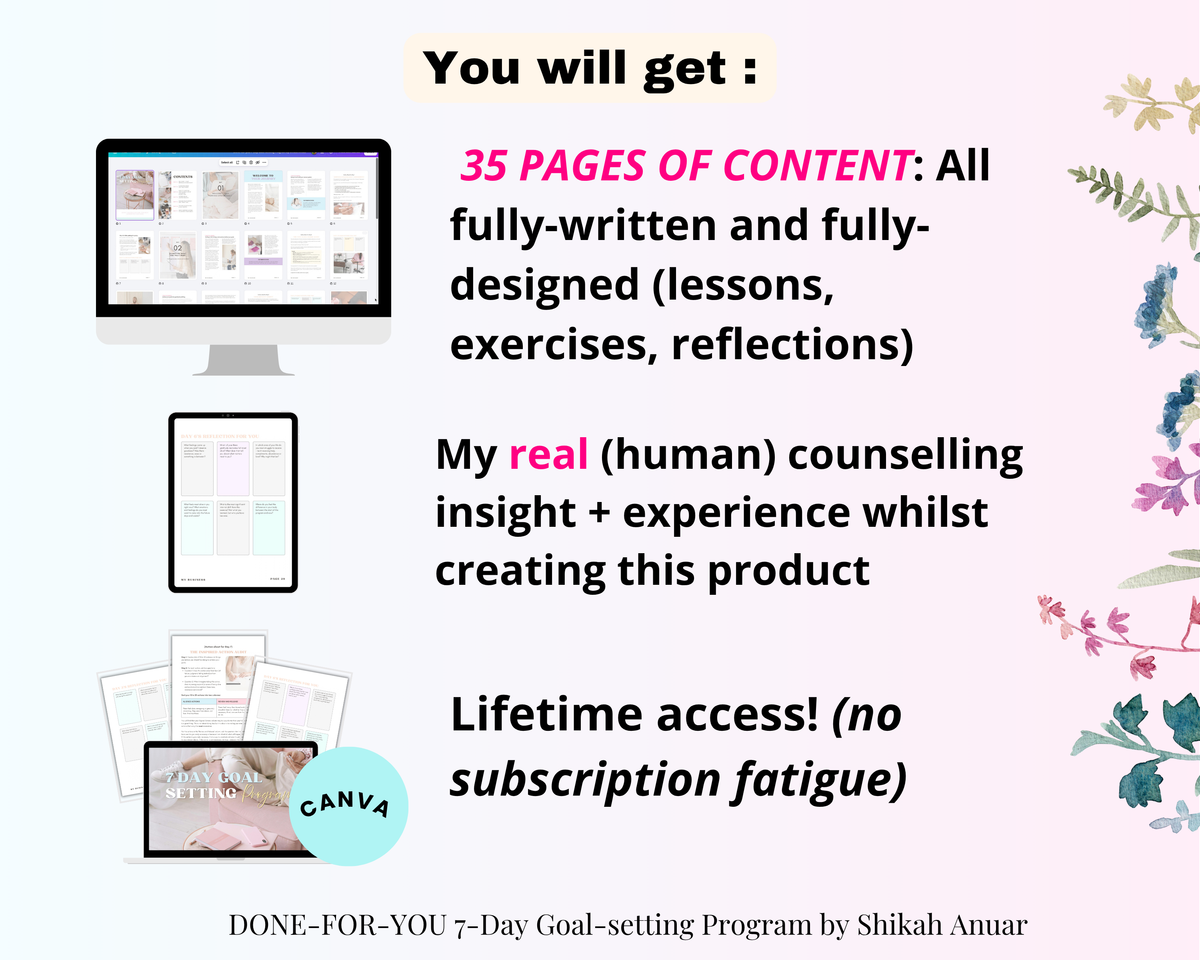 7-Day Goal-Setting Programme (done-for-you and ready to use or sell)