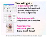 Done-for-you 'Overcome Fear of Failure' Masterclass, Workbook and Script (ready to launch and sell)