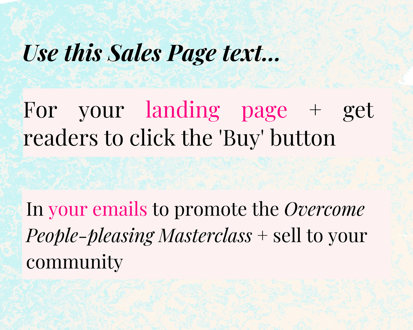 High-Converting Sales Page for 'Overcome People-pleasing' Masterclass