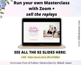 Done-for-you 'Overcome Fear of Failure' Masterclass, Workbook and Script (ready to launch and sell)