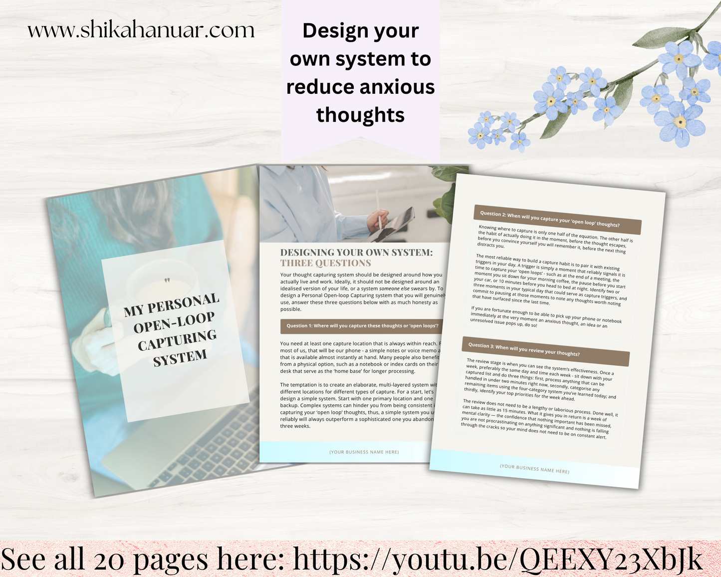 Done-for-you Brain Dump Template and Workbook (with PLR license - ready to sell or use with clients)