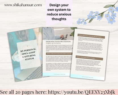 Done-for-you Brain Dump Template and Workbook (with PLR license - ready to sell or use with clients)