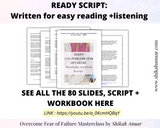 Done-for-you 'Overcome Fear of Failure' Masterclass, Workbook and Script (ready to launch and sell)
