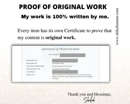 Sales Copywriting for 'Self-Esteem for Success' Masterclass (written-to-convert sales page, email funnel and lead magnet included)