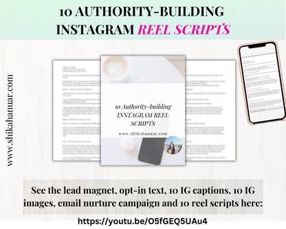 Done-for-you lead generation for coaches : Self-care Edition (lead magnet, email nurture campaign, opt-in text, IG scripts, IG reels and IG images included)