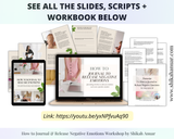 Done-for-you 'How to Journal to Release Negative Emotions' Masterclass, Script & Workbook