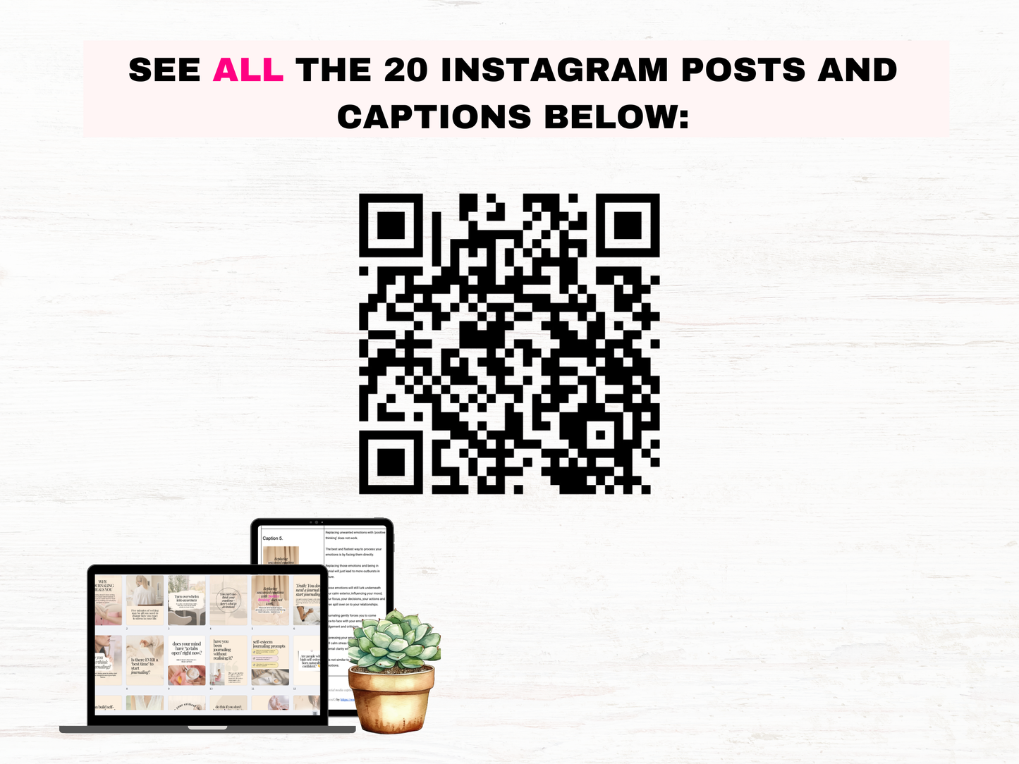 20 done-for-you Mindset Journaling Instagram posts and captions (authority-building)