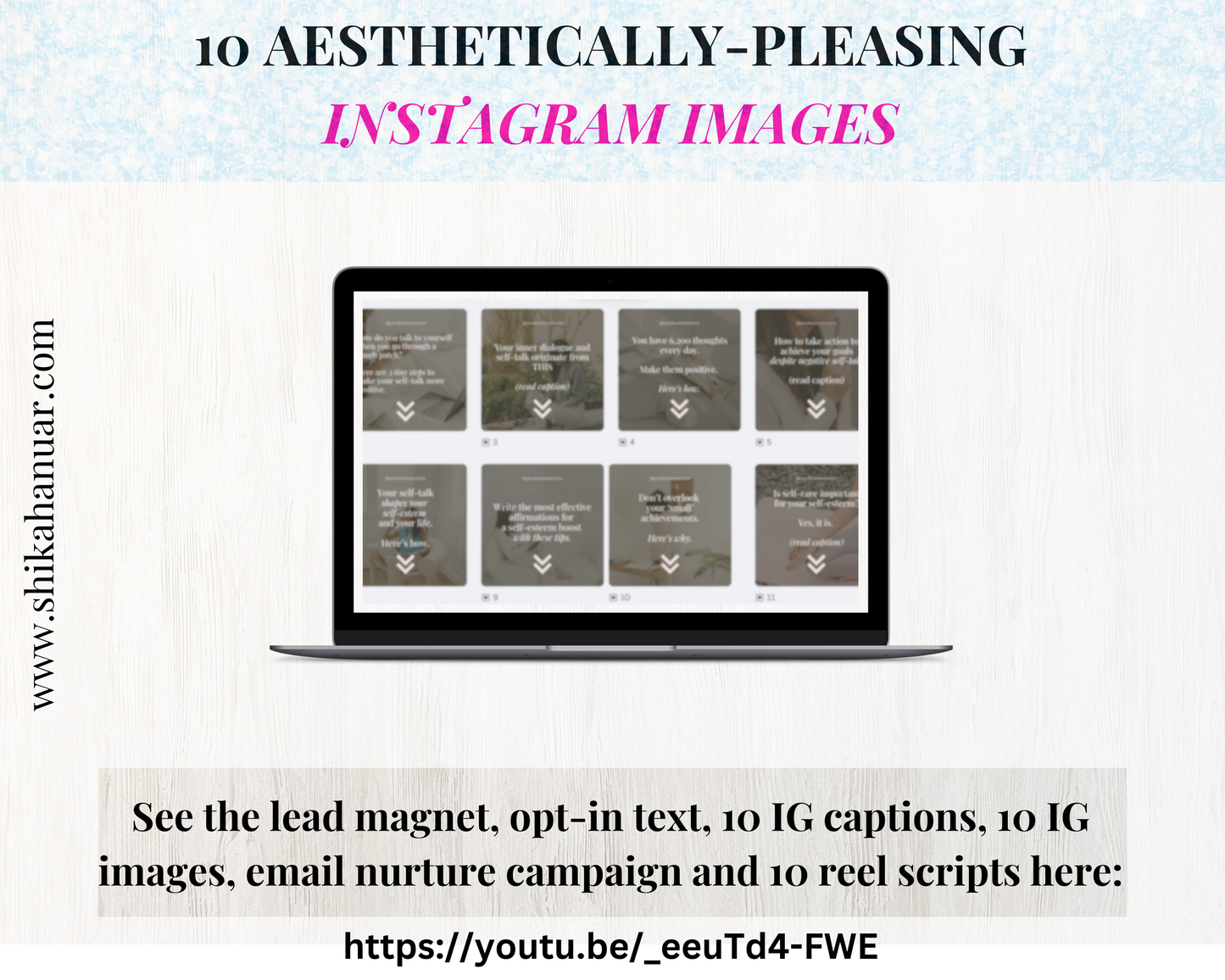 Done for you Lead Generation for Coaches : Positive Self-Talk edition (Lead magnet, Email campaign, IG captions, IG reel scripts, IG images included)