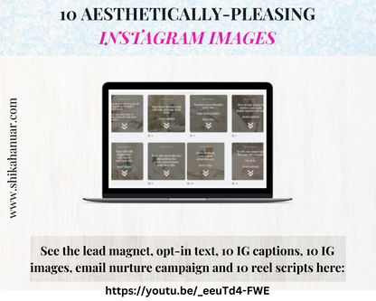 Done for you Lead Generation for Coaches : Positive Self-Talk edition (Lead magnet, Email campaign, IG captions, IG reel scripts, IG images included)