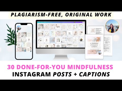 30 Mindfulness done-for-you Instagram posts and captions (authority-building)