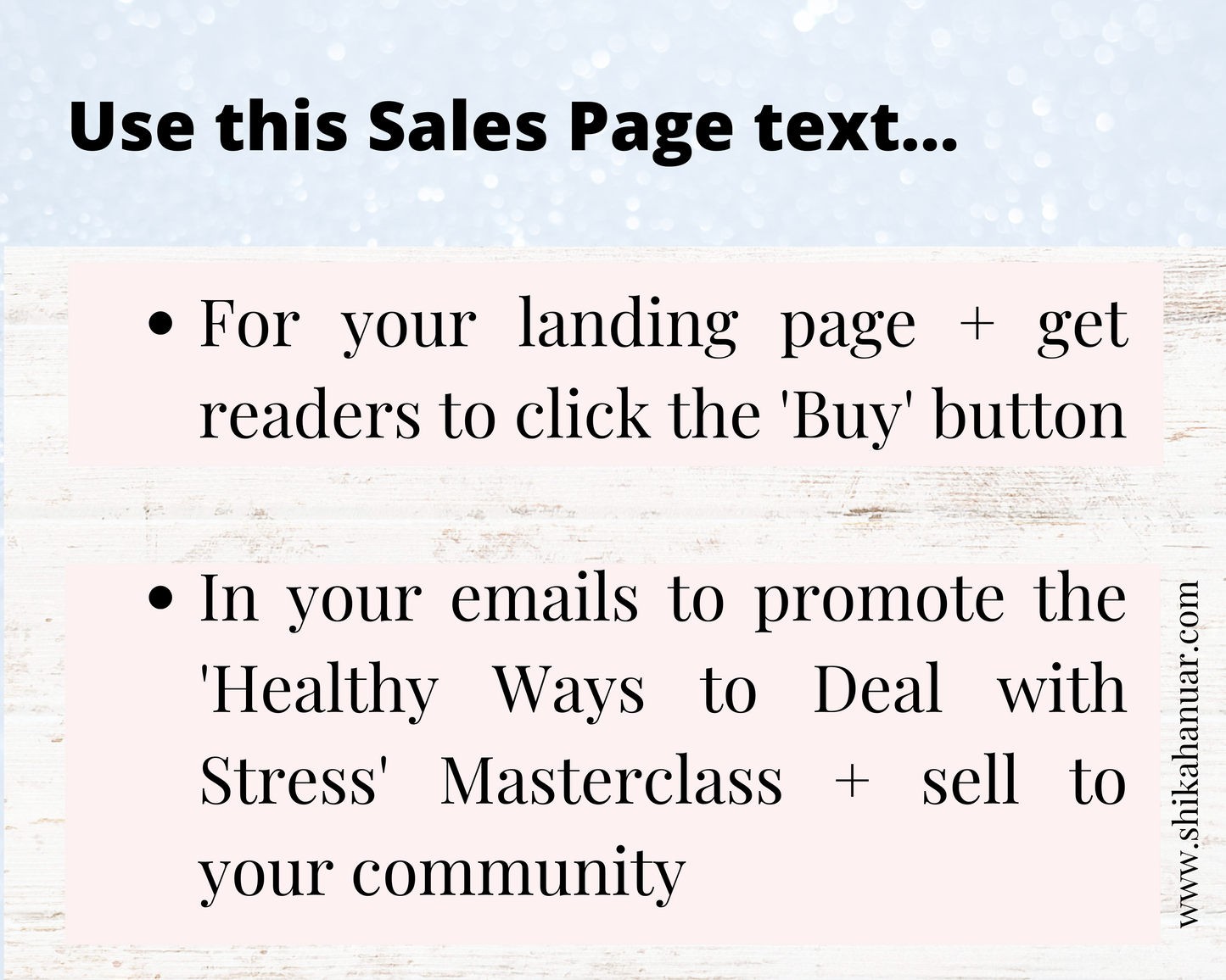 High-Converting Sales Page for 'Healthy Ways to Deal with Stress' Masterclass
