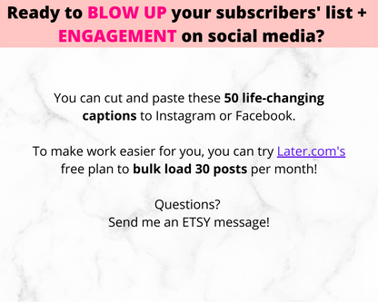 50 HIGH-ENGAGEMENT Captions for Life Coaches