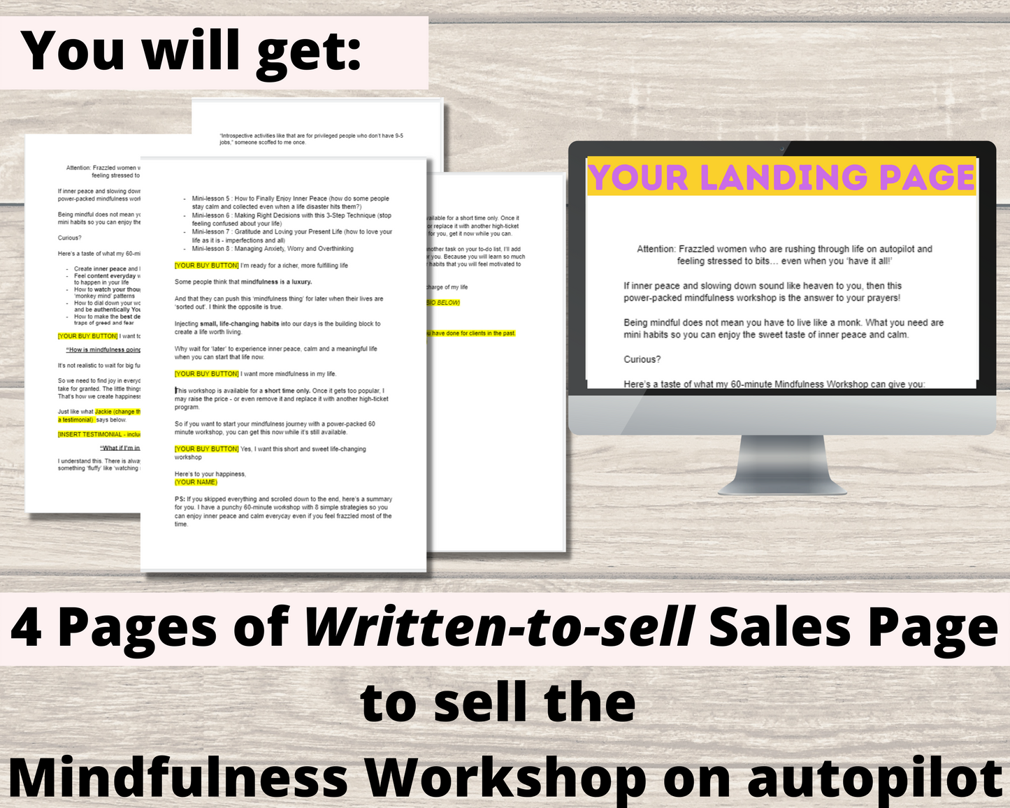 High-Converting Sales Page for Mindfulness Workshop