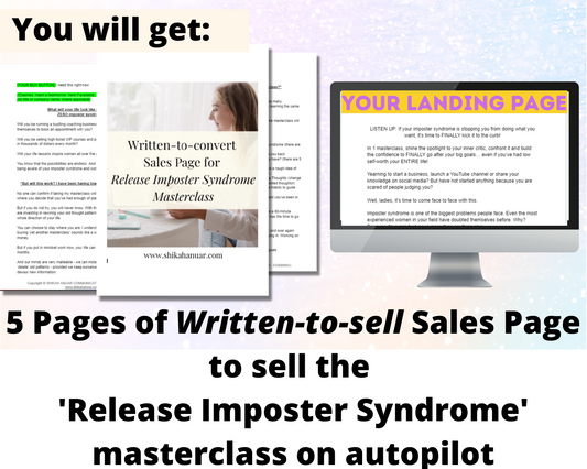 High-Converting Sales Page for Release Imposter Syndrome masterclass