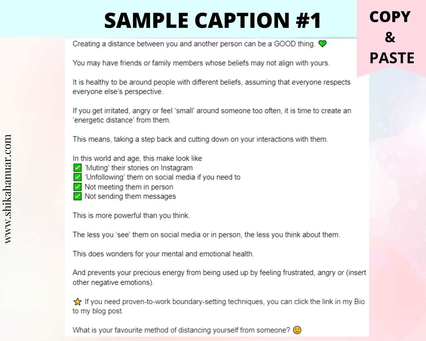 20 HIGH ENGAGEMENT Self Care Captions + Images for Life Coaches