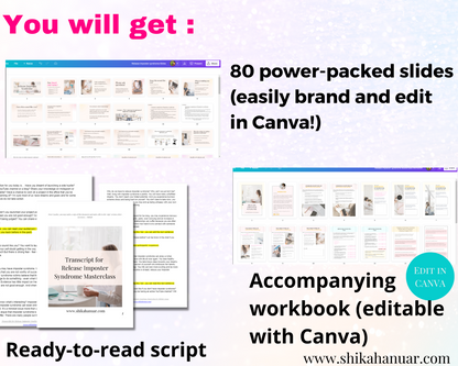 Done-for-you 'Release Imposter Syndrome' Masterclass, Script and Workbook