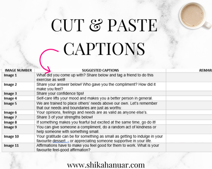 97 Instagram Posts + Captions for Life Coaches: Editable in Canva