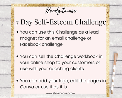 7 Day Self-Esteem Challenge + Workbook