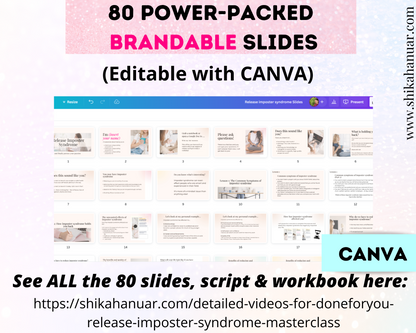 Done-for-you 'Release Imposter Syndrome' Masterclass, Script and Workbook