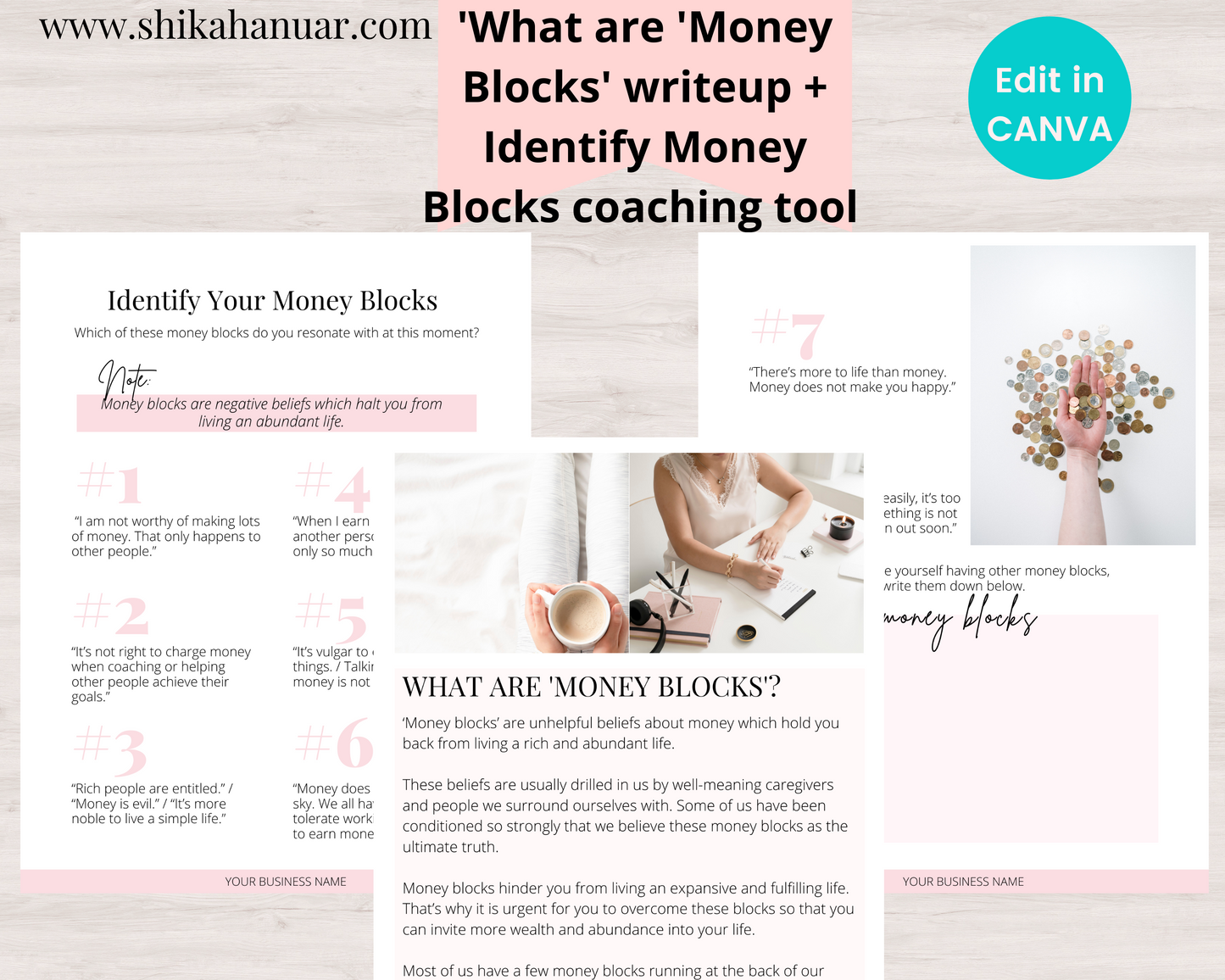 Abundance Mindset Workbook (ready to sell or use with clients)