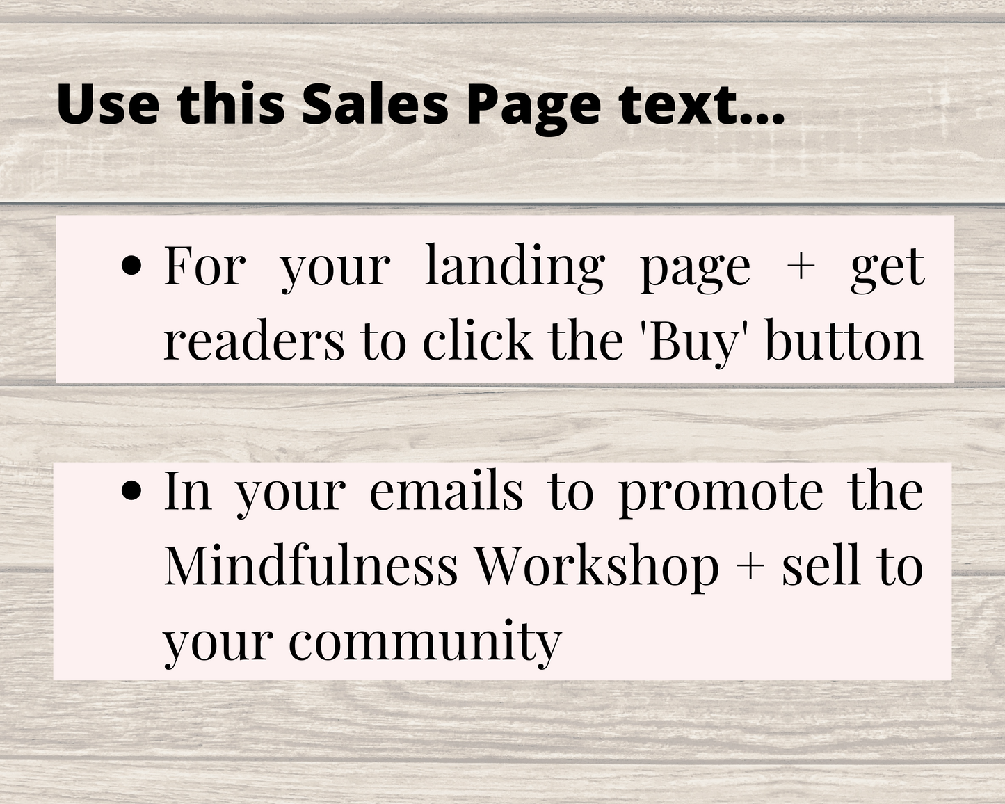 High-Converting Sales Page for Mindfulness Workshop