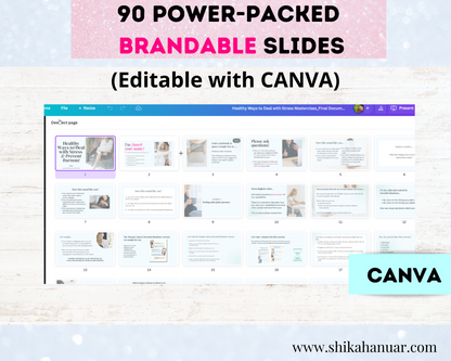 Done-for-you 'Healthy Ways to Deal with Stress' Masterclass, Script & Workbook