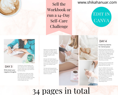14-Day Self Care Challenge + Workbook (ready to sell or use as powerful lead magnet)
