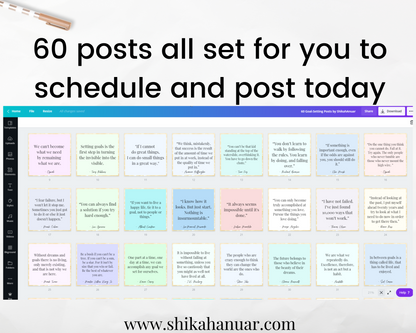 60 Goal-Setting Instagram Posts (for life coaches)