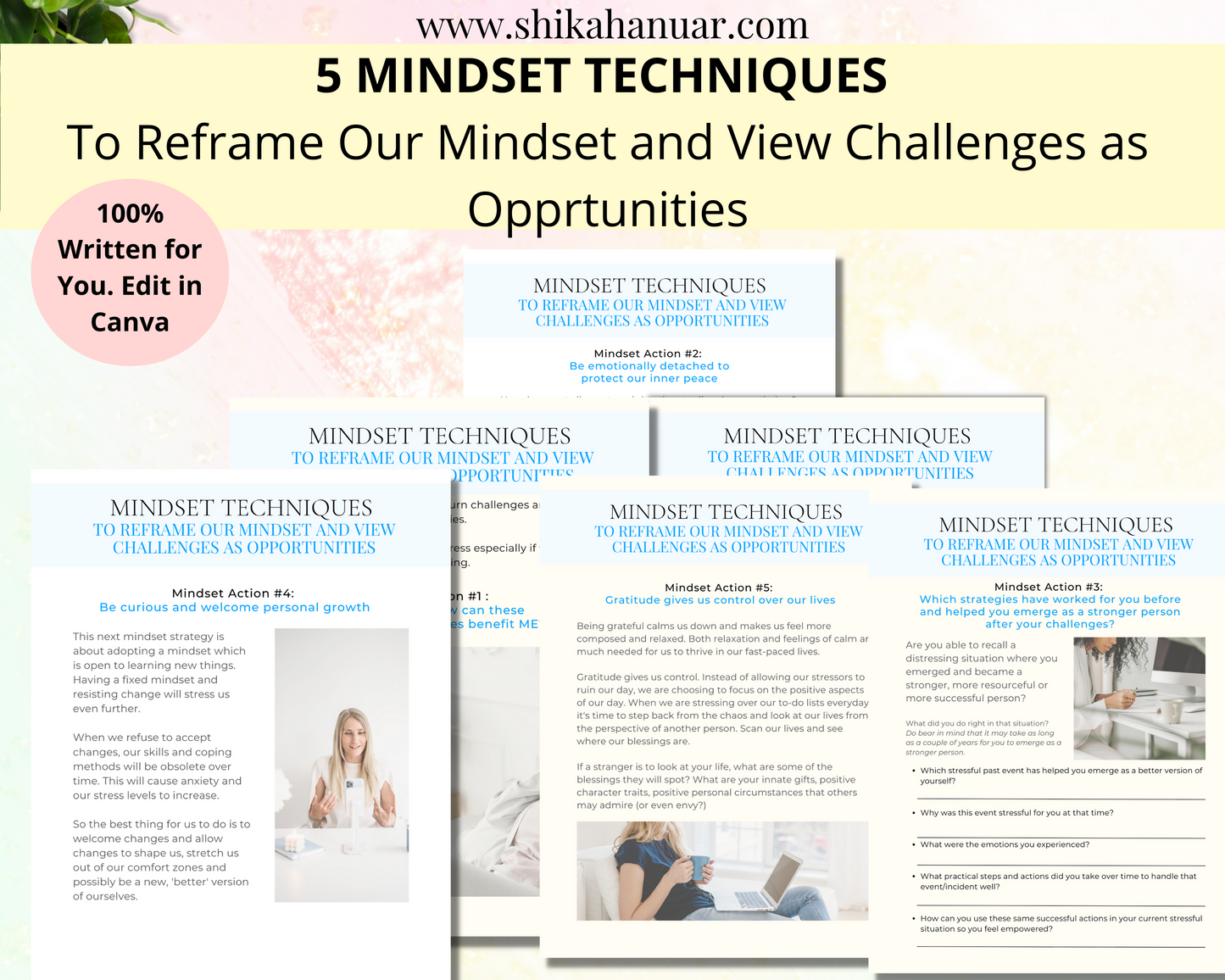 Healthy Ways to Deal with Stress Workbook (ready to sell + use with clients)