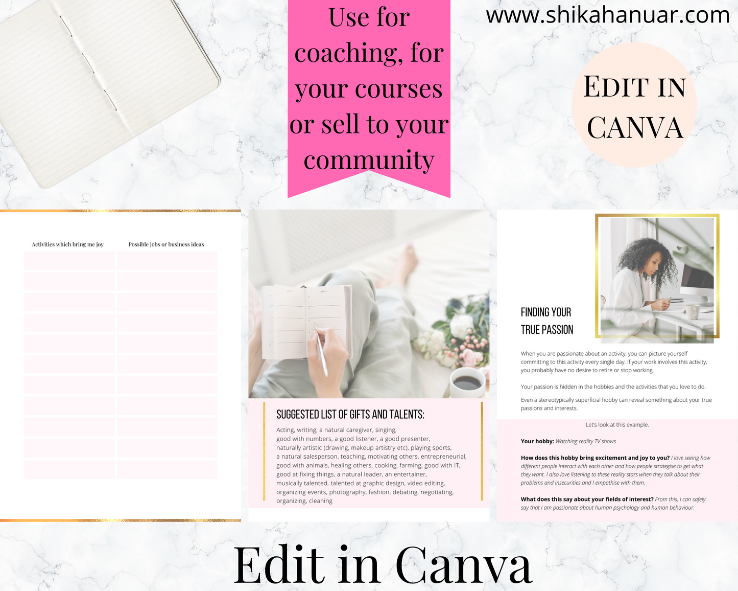 Discover Your Life Purpose & Passion Workbook (ready to sell or use with clients)