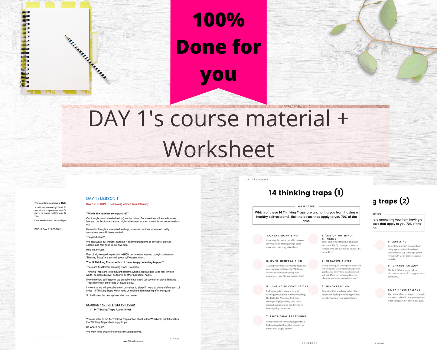 Done-for-you 14-Day Self-love Course (ready to launch and sell)