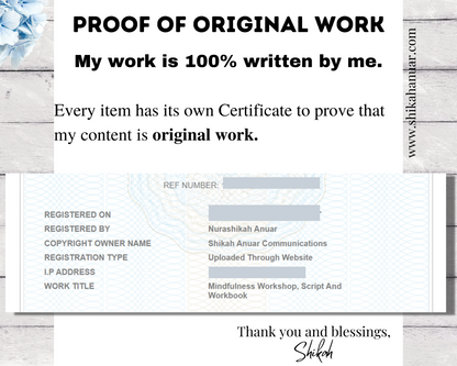 Done-for-you Mindfulness Workshop, Script and Workbook